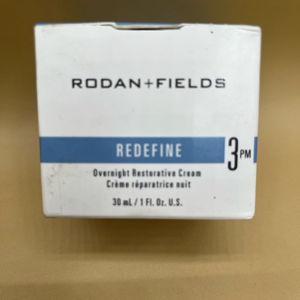 Rodan + Fields Skincare Box with White and Blue Design